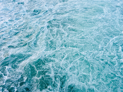 Churning ocean water