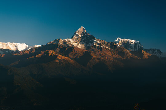 Mount Fishtail in Nepal during Sunrise
