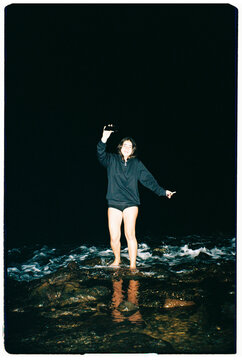 Night Swim Adventure in Winter