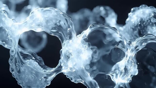 Abstract flowing liquid structures emphasizing industrial strength and manufacturing