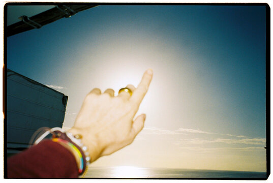 Hand Pointing Sky