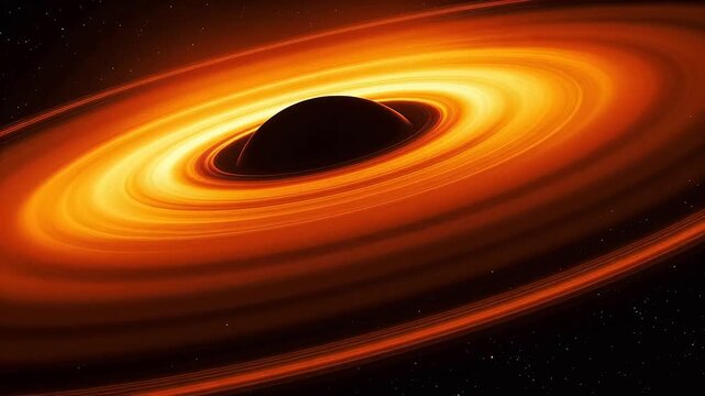 Black hole with accretion disk symbolizing global connectivity and communication