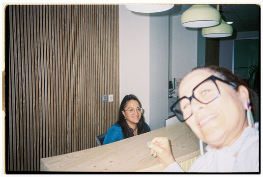 Reception Area With Two Women During the Day at an Office
