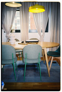 Table Set in a Bright Meeting Area