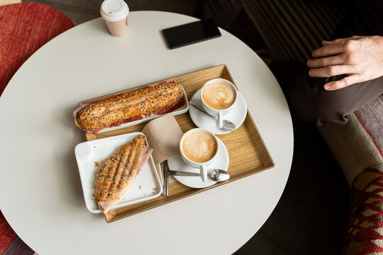 BEFORE. Coffee And Sandwich Tray
