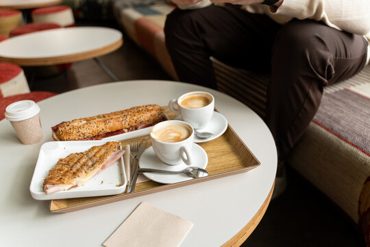 BEFORE. Coffee And Sandwich Tray
