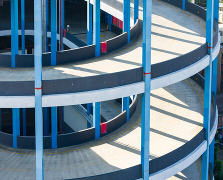 Spiral Parking Ramp Logistics Warehouse