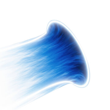 Dynamic blue energy wave with glowing edges