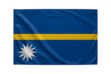 Fototapeta premium Official national flag of Nauru, a symbol of sovereignty and cultural identity for educational and patriotic purposes