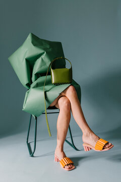 Bold Green Artful Fashion Editorial