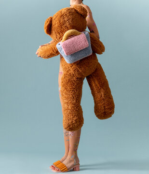 Plush Bear Costume With Backpack