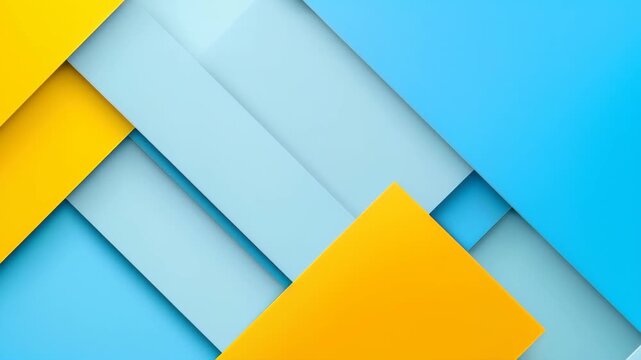 Geometric Abstraction: A captivating abstract design featuring overlapping geometric shapes in shades of yellow and blue, creating a vibrant and dynamic visual composition.