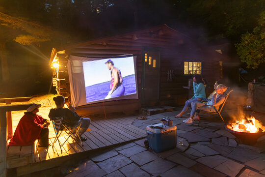 Maine Summer Family together video Projection 