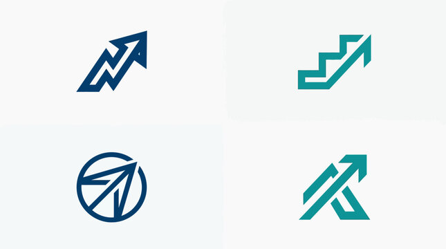 Abstract Arrows Representing Growth and Success in Business.