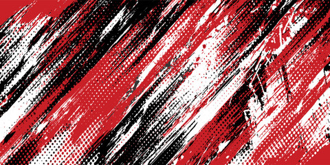 Gaming esport background striking stripes electric banner vector illustration design red black grunge brush wing comic pattern modern abstract concept livery stripes decal paint splash splatter.eps 10 © Samsul
