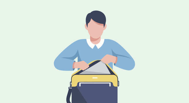 Man shredding documents in a paper shredder for secure disposal.
