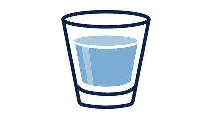 Shot Glass Vector Icon with Editable Stroke, Modern Flat Illustration of a Small Sturdy Glass Filled with Blue Liquid, Minimalist Drink Graphic for Bar, Party, and Beverage Design Projects. © Asad