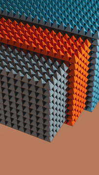 3D geometric background in data technology concept
