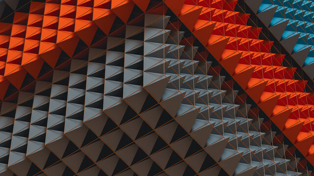 3D geometric background in data technology concept