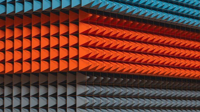 3D geometric background in data technology concept