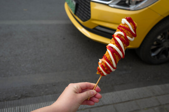 Fried Corn Dog Street Snack