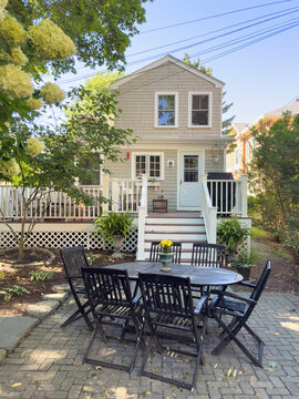 Cottage summer cottage home backyard dining table