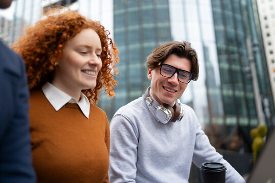 Friends outdoors together
