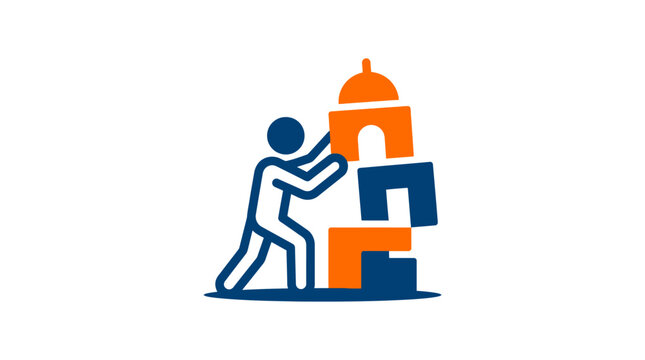 Building Blocks - Constructing a Tower with Teamwork and Precision.