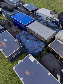 Summer Camp luggage when campers  arrive at camp 