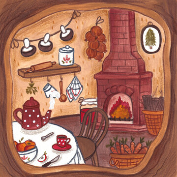 A cozy dining room
