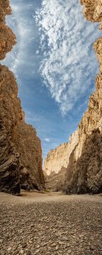 Vertical Panorama Of Mariscal Canyon In Big Bend