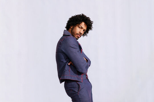 Man Poses in a Stylish Outfit 