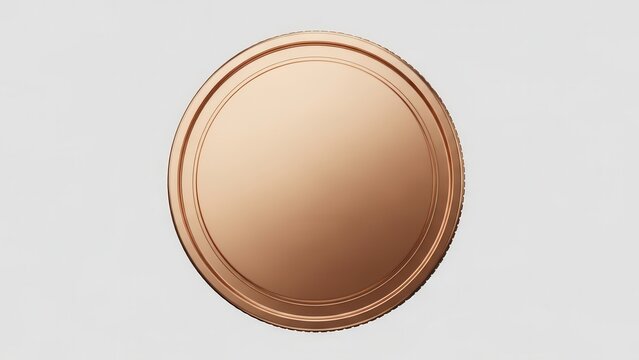 Polished copper hue token with concentric rings providing an ideal customizable surface