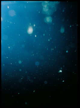 Snowflakes at night