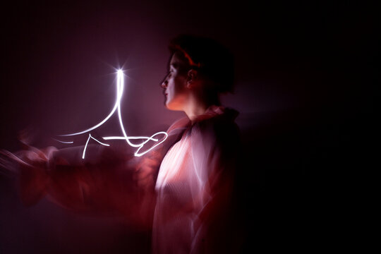 Light painting portrait 