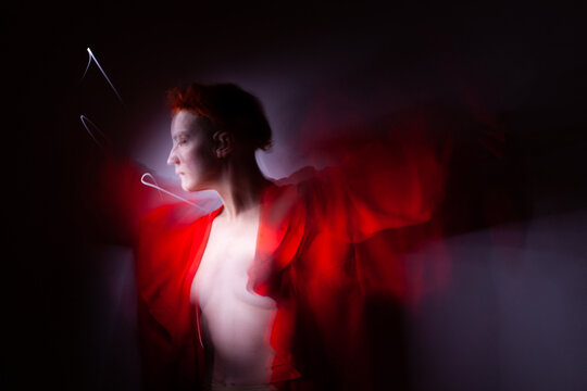 Light painting portrait 