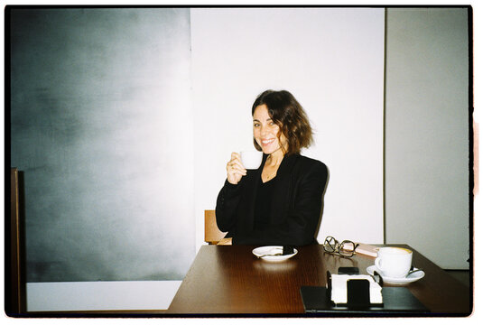 Smiling at Coffee Break