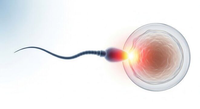 Dynamic microscopic visualization of a male gamete initiating the fertilization process with an ovum