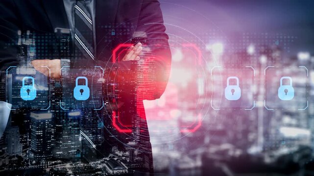 Digital security concept illustrating a cybersecurity breach, with a red unlocked padlock indicating data exposure among secure systems, emphasizing system vulnerability and risk Marrow