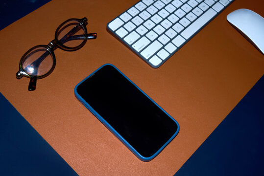 Smartphone on a working table