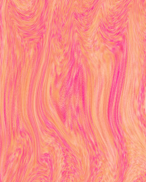 Abstract pastel liquid marble background with pink and yellow fluid swirl for wallpaper or background