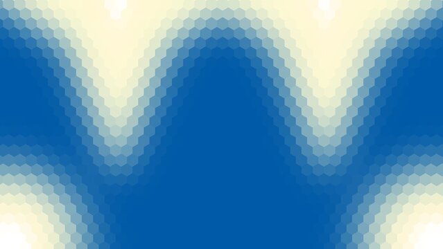 background design with a blue gradient hexagon pattern surface and pastel white color. gradient with 2 triangular shapes on the top side and 2 semicircles on the bottom right and left of the backgroun