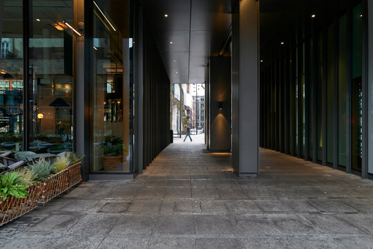 Walkway Leads to City Street in Shoreditch, London