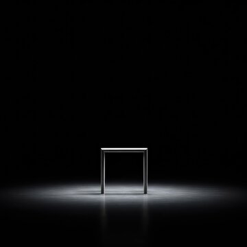 Deep, absolute nothingness shown in a highly aesthetic, conceptual context, symbolizing ultimate spaciousness and a complete lack of form or substance ,potential ,conceptual ,mystery