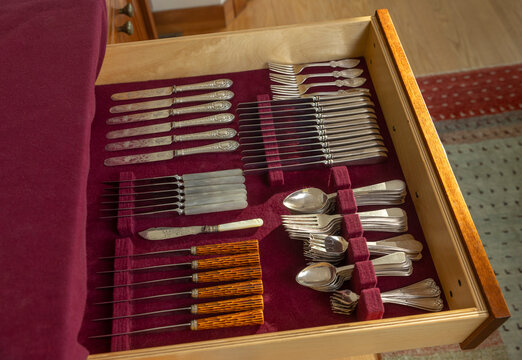Luxury silverware Cutlery Drawer cabinet 