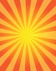 Fototapeta premium abstract background with orange sun rays