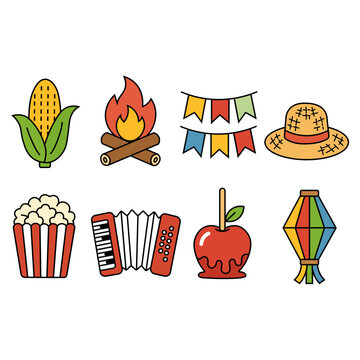 festa_junina_icons_flat_color_