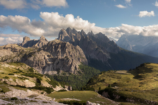 The Cadini di Misurina mountain range located in the Italian Dolomites
