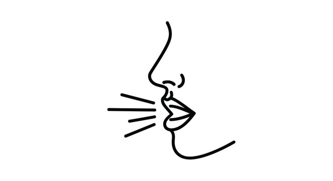 Woman blowing a kiss gesture.