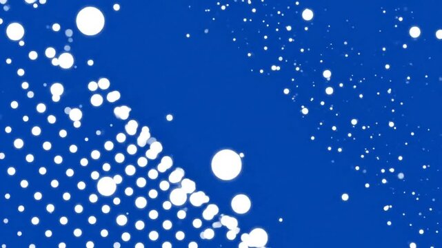 Abstract blue background animation with floating glowing white circles, creating a dreamy or celestial atmosphere